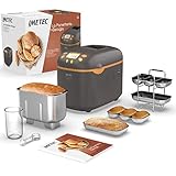 Imetec La Panetteria +Zeroglu, Gerät für Brot, Ciabattas, Brötchen und Kuchen mit natürlichen und glutenfreien Mehlsorten, 20 Programme, 2 Rührschaufeln, kontrollierte Aufgehtemperatur, Rezep