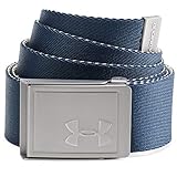 Under Armour Herren Ua Men's Webbing 2.0 Belt komfortabler und flexibler Gürtel, strapazierfähiger Herrengürtel mit umkehrbarer Farbe,Einheitsgröße, Academy / City Khaki / N