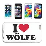 Reifen-Markt Handyhülle kompatibel mit Samsung Galaxy S3 Mini I Love Wolf WÖLFE Wolfsrudel Raubtier Wildnis Hardcase Schutzhülle Handy Cover Smart C