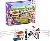 Schleich 42443 Horse Club Spielset - Horse Club Mias Voltigier-Reitset, Spielzeug ab 5 Jahren,6.6 x 24.5 x 19