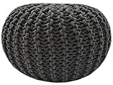 Strickhocker Hocker Strick Pouf Sitzhocker Ø55cm, extrahoch Höhe 37