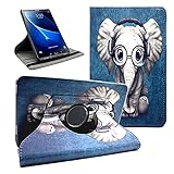 Amlope Hülle für Samsung Galaxy Tab A 10.1 Zoll SM-T580 / T585,360 Grad Rotierend Kunstleder Schutzhülle Tasche für Samsung Galaxy Tab A6 10.1' Tablet, E