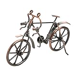 VORCOOL Deko Fahrrad Vintage Eisen Kunst Fahrrad Modell Sammlereisen Skulptur Dekoration (Bronze)