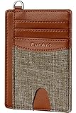 FurArt Schlank Kreditkartenetui,RFID-Blockierung Portemonnaie,7 Fächer,Minimalistisch Kreditkarten Kartenetui für Herren und D