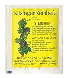 WEINHEFE STEINBERG Arauner Kitzinger – Trocken Reinhefe für 50L | Naturhefe | Obstwein hefe | Hefenährsalz | Alkoholhefe | Methefe | Apfelw