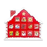 WT-DDJJK Creative Christmas Wooden House Countdown Adventskalender Weihnachten O