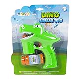 abeec Dino Bubble Gun - Dinosaurier Bubble Gun mit 50ml Flasche Seifenblasenlösung enthalten - Outdoor Spielzeug Bubble Gun für Kinder ab 3 Jahren - Dinosaurier Spielzeug für Jung