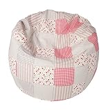 joyfill Sitzsack 90L unplattbare EPP Polypropylen Perlen mit Baumwoll-Bezug (585 Patch)