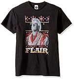 WWE Herren T-Shirt Needs More Flair Ugly Christmas - Schw