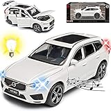NEW Volvo XC60 II SPA SUV Pearl Weiss 2. Generation Ab 2017 mit Licht und Sound 1/32 Tayumo Modell Auto mit oder ohne individiuellem Wunschk