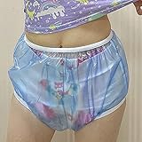 Windeln FüR Erwachsene, Wiederverwendbare Pvc-Hosewindeln, Inkontinenz-Pflegehose Aus Kunststoff, Waschbar, FüR MäNner Und Frauen Geeignet, 2 StüCk,Blau,XL