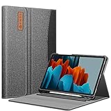 Fintie Hülle für Samsung Galaxy Tab S7 11'' SM-T870 / SM-T875, Multi-Winkel Betrachtung Folio Schutzhülle mit S Pen Halter Dokumentschlitze Auto Schlaf/Wach für Samsung Tab S7 11 Zoll 2020, Dunkelg