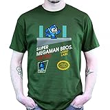 Super Mega Man Bros. Mario T-Shirt, Größe:3XL;Farbe:Dunkelg