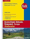 Falk Straßenatlas Deutschland, Schweiz, Österreich, Europa 2018/2019 1 : 300 000 (Falk Atlanten)