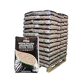 Naturbrennstoffe Kretschmann OHG Pellets Nadelholz - Marke Biber 6 mm | ENplusA1 Zertifiziert | 960 kg Palette (64 Pakete x 15 kg) | Holzp