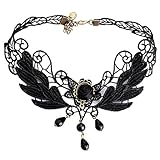 Jovivi Gotik Schmuck Damen Kette Acryl Spitze Lace Kragen Vintage Halsk