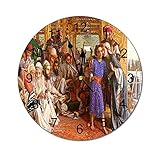 Dekorative Wanduhr, geräuschlos, nicht tickend, William_Holman_Hunt_The_Finding_of_the_Saviour_in_the_Temple_Google_Art_Project runde Wanduhr 30,5 cm für Zimmer, Büro, Küche, Heimdek