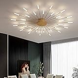 LED Moderne Deckenleuchte Kreative Feuerwerk Deckenlampe Schmiedeeisen Acryl Wohnzimmer Schlafzimmer Halle Beleuchtung Deckenlicht Coffeeshop Wandleuchte Gold Ø128