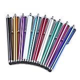 Yizhet Eingabestift 10 Stück universal Stylus Stift mit Clip Design für iPhone iPad Samsung Galaxy und alle Smartphone Handy Tablet mit kapazitiven T