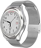 PKLG Herren Damen Mode Smart Watch Magnetisches Aufladen Herzfrequenz Schlaf Kreisanzeige Multi-Dial Ersatzarmband mit Skalenzähler (A)