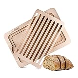 Die Dietzes - Brotschneidebrett mit Krümelfang 38x26x2 cm - Made in Germany - Schneidebrett aus hochwertigem Buchenholz, mit antibakterielle Eigenschaften, geschmacksneutral und leb