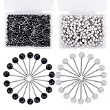 1000 Stücke Stecknadeln Set, 2 Farben Pinnadeln, Push Pins, Kopf Nadeln für Weltkarte, Pinnwand, B