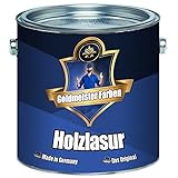 Goldmeister Farben Holzlasur meisterhafte Lasur in 12 verschiedenen Farbtönen Holzöl für Pflege von Holz (1 L, Palisander)