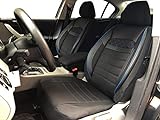 seatcovers by k-maniac K-Maniac für Mercedes C-Klasse W204 | Universal schwarz-blau | Autositzbezüge Set Vordersitze | Autozubehör Innenraum | V2311874 | Kfz Tuning | Sitzbezug | S