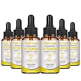 Liposom Vitamin D3+K2 Flüssigkeitsergänzung-D3 1000 IE K2 100ug-Sublingual Vitamin D3 und K2 bieten eine hochwertige Immununterstützung (Sechs Flaschen)