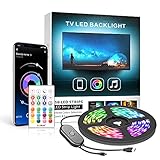 Led TV Hintergrundbeleuchtung für tv 32 bis 60 zoll, Mexllex Led Strip 2M, USB Led Beleuchtung Hintergrundbeleuchtung Fernseher für 32 40 43 50 55 Zoll TV und PC-M