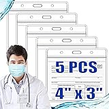 CDC Impfkartenschutz, 10,2 x 7,6 cm, für Impfpass / Impfkarten-Halter, transparent, Vinyl, Kunststoff, 10,2 x 7,6 cm, mit wasserfestem, wiederverschließbarem Reißverschluss (nur Kartenhülle)