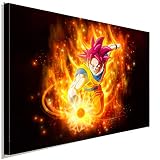 AK ART Son Goku SSG Dragon Ball Super Leinwandbild Kunstdruck Wandbild Wanddeko (60 x 40 cm)