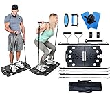 Beastbody Trainer | Tragbares Homegym - Fitnessgeräte für Zuhause & Unterwegs | Komplettes Equipment für Ganzkörper Training | flexibel & platzsparend | inkl. Widerstandsbänder, Liegestütze Brett & C