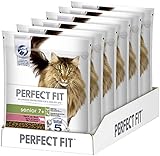 Perfect Fit Senior 7+ – Trockenfutter für Senioren Katzen ab 7 Jahren – Reich an Rind – Unterstützt die Gesundheit – 6 x 750 g