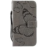DENDICO Hülle für Galaxy S5, PU Leder Flip Brieftasche Handyhülle Schutzhülle mit Standfunktion und Kartenfach für Samsung Galaxy S5 - G