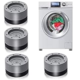 4 Stück Waschmaschine Fußpolster,Waschmaschine Schwingungsdämpfer Waschmaschinen Füsse Gummi antivibrationsmatte,Anti Vibration Waschmaschine Füße für Waschmaschine&Trockner (4 Stück)