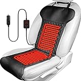 SOBW Sitzheizung Auto Auflage 12V, Auto Beheiztes Sitzkissen, Universal Heizkissen Heizauflage Sitzauflage mit Zeit Temperatur Kontrolleur für Auto, LKW oder Boot, Kaltes W