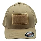 Café Viereck ® Unisex Cap Wooly Combed – mit Flauschfläche für Klett Patches (9 x 6 cm) – für Männer und Frauen (Sand S/M)