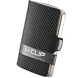 I-CLIP Heritage Steel Blasted Milanaise Black, Geldbörse, Kartenetui, Wallet, E