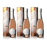 The Great Sunshine Cuvée Rosé Extra Dry (3 x 0.75 l) - Mit 23 Karat reinem Blattgold und edler Geschenkverpackung