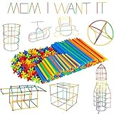 WYSWYG Strohhalme Baustein, konstruktionsspielzeug ab 3 Jahren, 238pcs Strohhalm Bauset, DIY Set Spielzeug für Kinder, Straws Lernspielzeug, kreativ BAU Spiele für Jungen und Mädchen, Super Geschenk