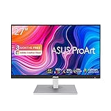 ASUS ProArt PA279VC 68,6 cm (27 Zoll) Professional Monitor (IPS, 4K UHD, 100% sRGB, HDMI, DisplayPort, USB-C, 5ms Reaktionszeit) silb