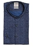 OLYMP Level Five Smart Casual Body fit Hemd Langarm Muster dunkelblau Größe XL