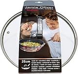 Tefal G48996 Jamie Oliver Edelstahl Glasdeckel (geeignet für alle pfannen mit 28 cm ø, auch Passend E43506 und E85606, Pfannendeckel mit Dampföffnung, Hitzebeständig bis 260 °C)