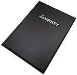 Zeugnismappe DIN A 4 mit 12 Fächer/Folienöffnung oben/MJ-Design-Germany Made in EU in verschiedenen Farben (Schwarz)