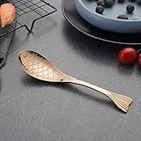 YKPBGQ Cutlery ​Set Aus Edelstahl 2 Stück Edelstahllöffel Kochlöffel Fischlöffel Cartoon Löffel Farbe Jahreslöffel Großes Roség