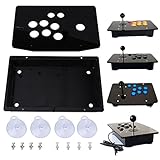 FTVOGUE Schwarzes Acryl Panel und Case DIY Set Kits Ersatz für Arcade-Spiel mit Schrauben und Saug