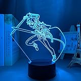 Anime 3D Lampe Schwert Kunst Online Kirito Figur für Schlafzimmer Dekor Geburtstagsgeschenk Indoor LED Nachtlicht Manga Sao Baby, Jungen Schlaf Lampe MDJ