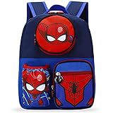 Spiderman Schultasche Kinderrucksack für Jungen, Spiderman Kinder-Rucksack wasserdichte Super Hero Rucksack Cartoon Anime Student Schultasche Einstellbare Kleinkind-Rucksack