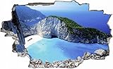 Griechenland Bucht Meer Felsen Wandtattoo Wandsticker Wandaufkleber C0046 Größe 40 cm x 60